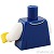 LEGO レゴ アクセサリー トルソー(ベスト ダークブルー・スカーフ) パーツ 部品 後ろ画像
