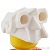 LEGO レゴ アクセサリー ドラゴン ハーフ ヘッドギア(ホワイト) パーツ 部品 後ろ画像