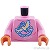 LEGO レゴ アクセサリー トルソー(シャツ ブライトピンク・ペリカン) パーツ 部品 正面画像