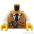 LEGO レゴ アクセサリー トルソー(ベスト パールゴールド・ドット/スパークル パターン/チェーンウォッチ) パーツ 部品 正面画像