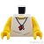 LEGO レゴ アクセサリー トルソー（シャツ ホワイト・ネックレス ホイッスル/キー・ライフ プリザーバー） パーツ 部品 正面画像