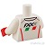 LEGO レゴ アクセサリー トルソー(レーシング スーツ ホワイト・フェラーリ ロゴ/FXXK) パーツ 部品 後ろ画像