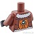 LEGO レゴ アクセサリー トルソー（アビエーター ジャケット レディッシュブラウン・パラシュート/ストラップ） パーツ 部品 後ろ画像