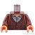 LEGO レゴ アクセサリー トルソー(カーディガン レディッシュブラウン・2ポケット) パーツ 部品 正面画像