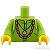 LEGO レゴ アクセサリー トルソー(シャツライム・ゴールドペンダント・ビーズネックレス) パーツ 部品