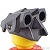 LEGO レゴ アクセサリー ドラゴン ハーフ ヘッドギア（パールダークグレー） パーツ 部品 後ろ画像