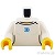 LEGO レゴ アクセサリー トルソー（シャツ ホワイト・BUGATTI カー パターン） パーツ 部品 正面画像