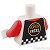 LEGO レゴ アクセサリー トルソー（ベスト ブラック・チェッカー ヘム・FRIES） パーツ 部品 後ろ画像