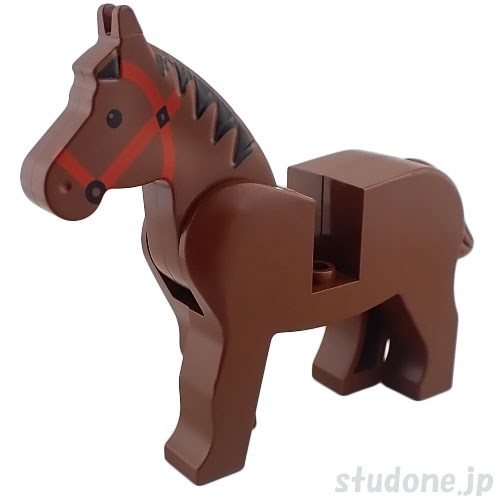 LEGO レゴ アクセサリー 動物パーツ ホース(ブラウン) 部品