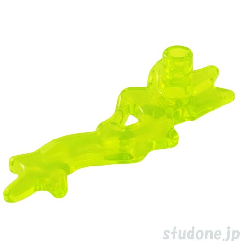 LEGO レゴ アクセサリー スライム ブラー・ハンドルR(トランスネオングリーン) パーツ 部品 後ろ画像