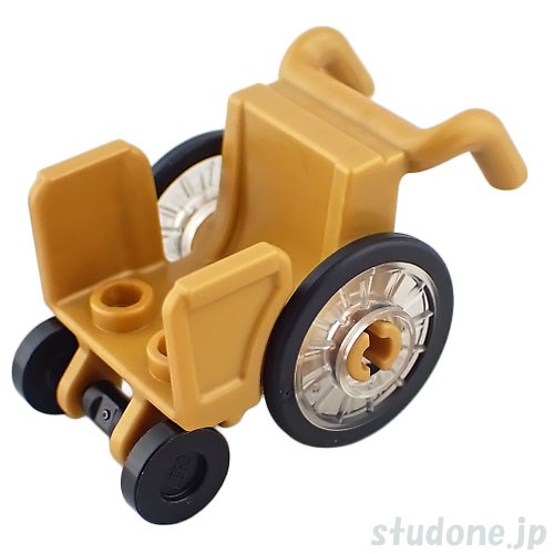 LEGO レゴ アクセサリー 乗り物パーツ 車椅子・TYPE2(パールゴールド) 部品