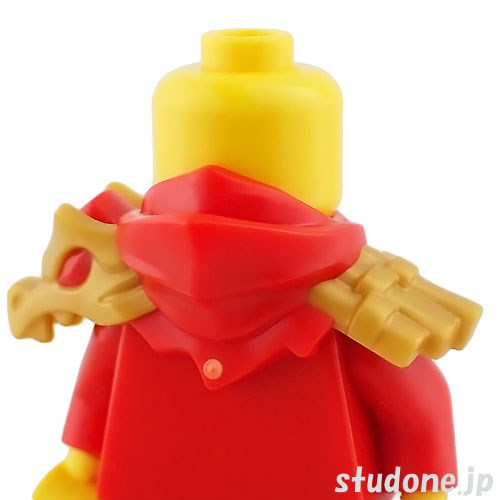 LEGO レゴ アクセサリー ドラゴン ヘッド ショルダーパット クロスシース(レッド) パーツ 部品 正面画像