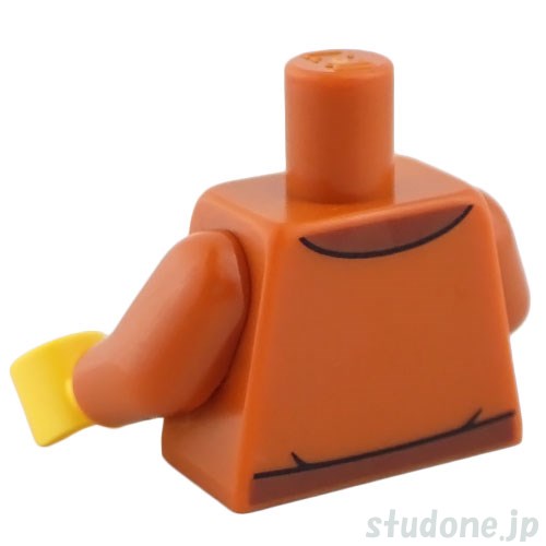 LEGO レゴ アクセサリー トルソー(ジャケット ダークオレンジ・シャツ ダークレッド) パーツ 部品 後ろ画像