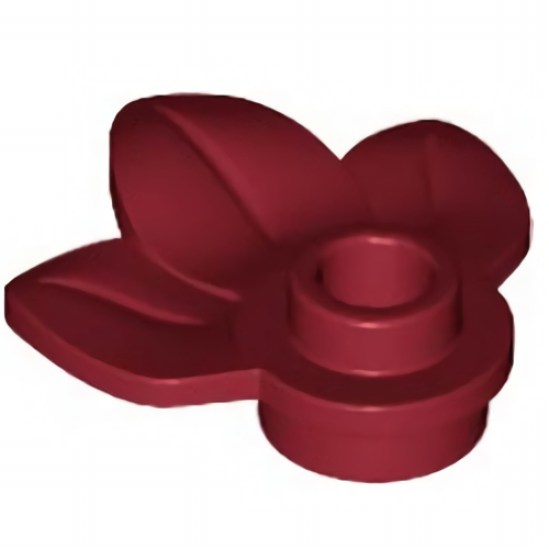 LEGO レゴ アクセサリー 植物パーツ 三枚葉1x1(ダークレッド) 部品