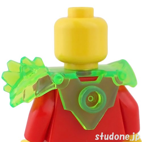 LEGO レゴ アクセサリー ショルダーアーマー・クリスタル(トランスブライトグリーン) パーツ 部品 後ろ画像