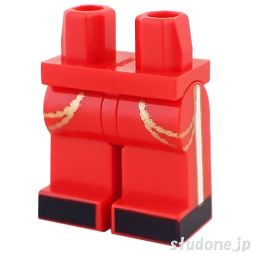 LEGO レゴ アクセサリー レッグ(レッド・ゴールド ブレイズ/シューズ/サイド ライン) パーツ 部品