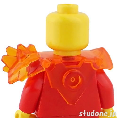LEGO レゴ アクセサリー ショルダーアーマー・クリスタル(トランスオレンジ)パーツ 部品 後ろ画像