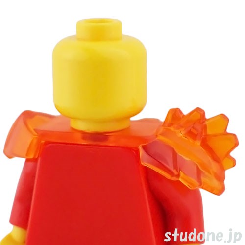 LEGO レゴ アクセサリー ショルダーアーマー・クリスタル(トランスオレンジ)パーツ 部品 正面画像