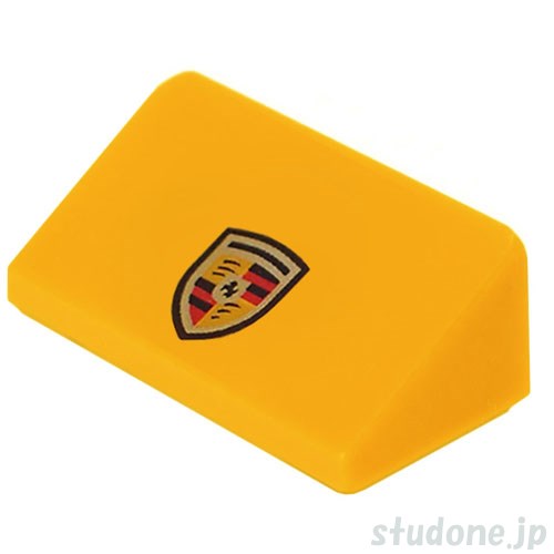 LEGO レゴ プリントパーツ 30°スロープ 1x2x2/3(ポルシェロゴ) 部品