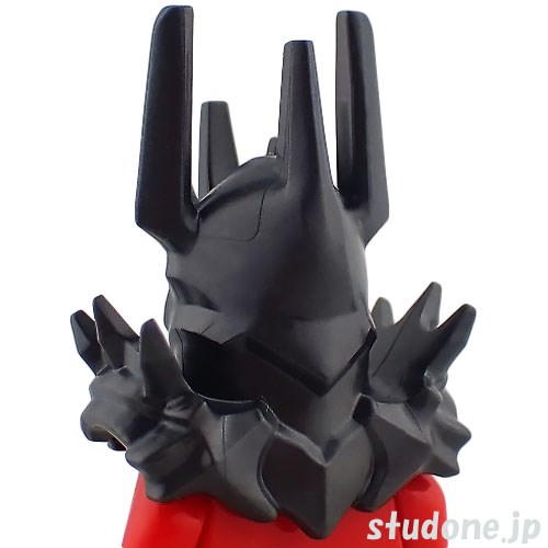 LEGO レゴ アクセサリー サウロン ヘッドギア・フレキシブルラバー(パールダークグレー) パーツ 部品 後ろ画像