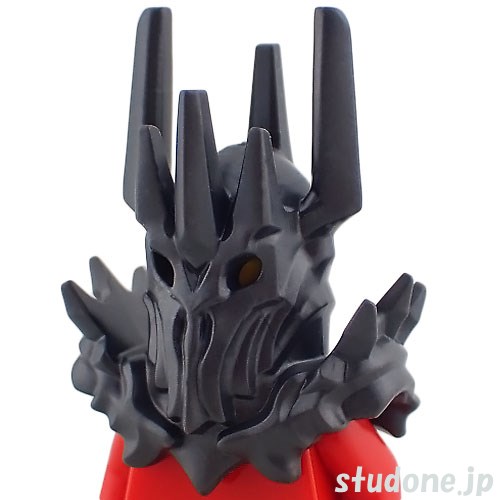LEGO レゴ アクセサリー サウロン ヘッドギア・フレキシブルラバー(パールダークグレー) パーツ 部品 正面画像