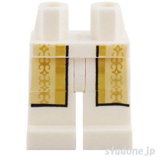LEGO レゴ アクセサリー レッグ(ホワイト・ローブ/オーナメント ゴールド ボーダー) パーツ 部品