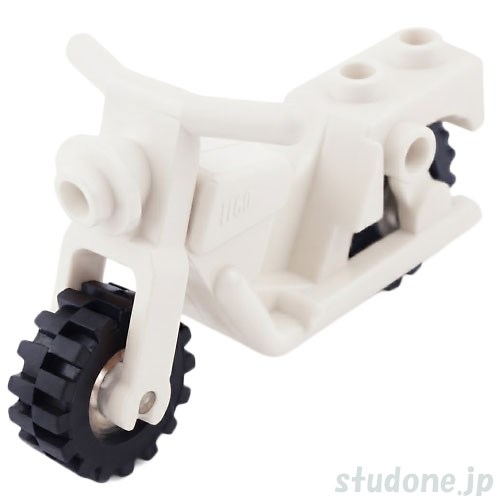 LEGO レゴ アクセサリー 乗り物パーツ バイク(ホワイト) 部品