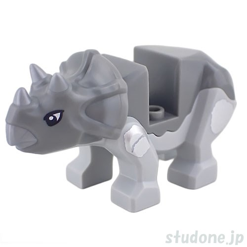 LEGO レゴ アクセサリー トリケラトプス・ベイビー（ダークブルーイッシュグレー/ライトブルーイッシュグレー） パーツ 部品 正面画像