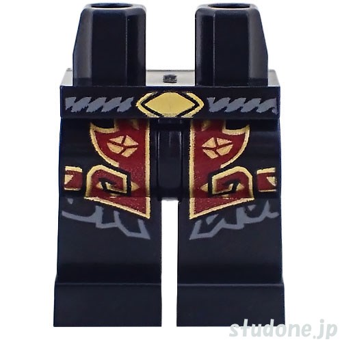 LEGO レゴ アクセサリー レッグ(ブラック・バックル/コートテール ダークレッド/ゴールド ラペル) パーツ 部品