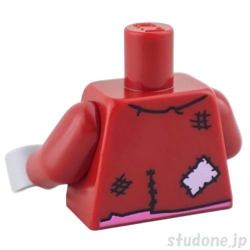 LEGO レゴ アクセサリー トルソー(ゾンビ・hol434) パーツ 部品 後ろ画像
