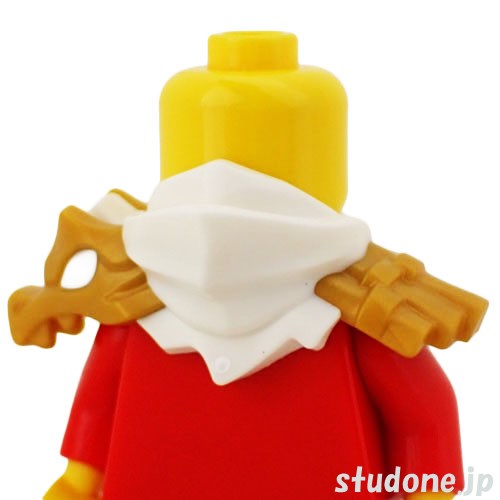 LEGO レゴ アクセサリー ドラゴン ヘッド ショルダーパット クロスシース（ホワイト） パーツ 部品 正面画像